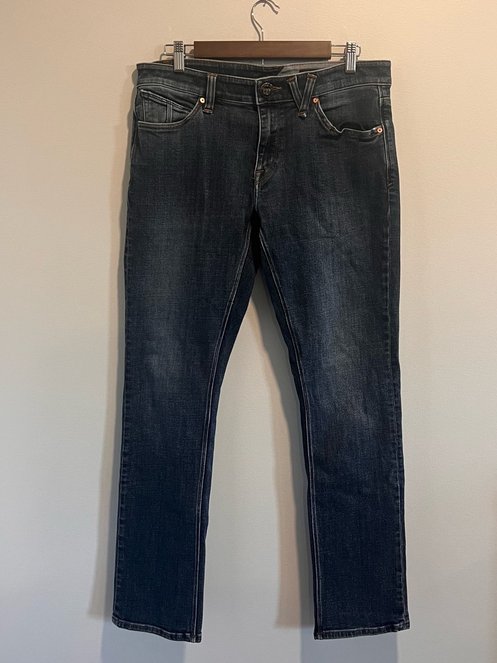 Volcom Blue Denim Slim Straight Jeans